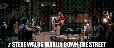 Steve Walks Warily Down The Street Lyrics